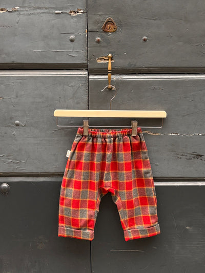 Baggy BERLINO TARTAN Rosso e Grigio