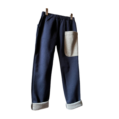 ISACCO Pantalone felpa jeans cotone